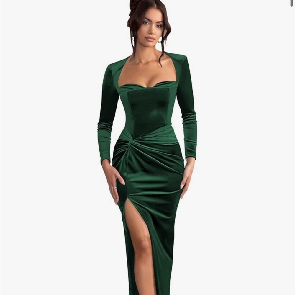 Elegant Green Evening Dress